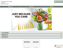Tablet Screenshot of exeterflowershop.com